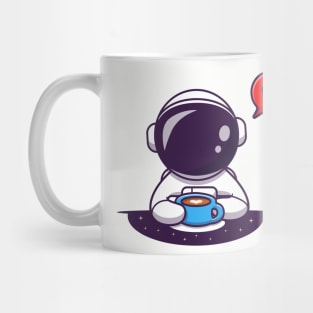 Cute Astronaut Drinking Coffee Mug